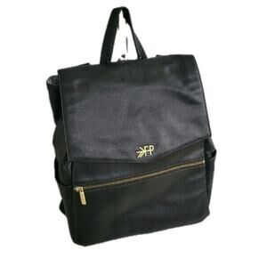 Freshly Picked Classic Diaper Bag Backpack Black Vegan Leather Large‎